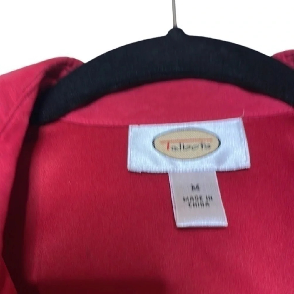 Talbots Red Button Down Blouse Size Medium (M) - image 5